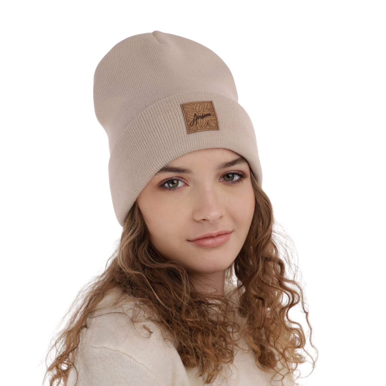 Flicka vintermössa, beige, Bellona