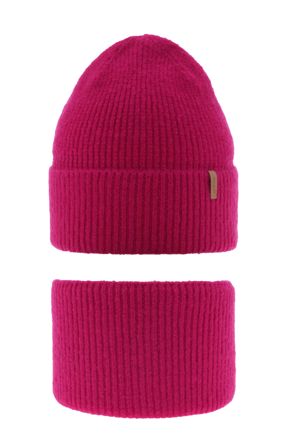 Flicka vinter set: mössa och tubhalsduk, rosa, Edila