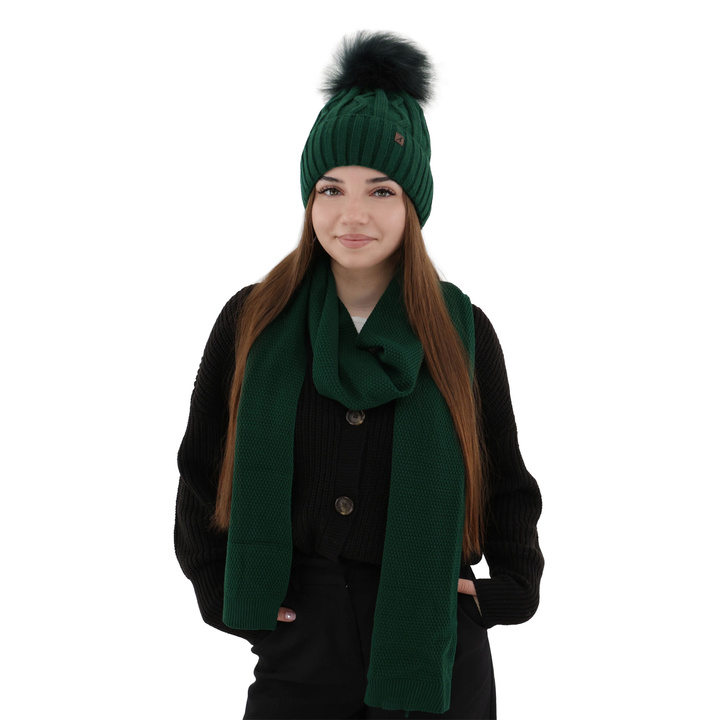 Dam vinter halsduk, grön, Agora