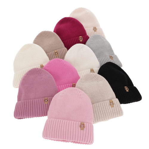 Flicka vinter set: mössa och tubhalsduk, svart, 100% Merino Ull, Nelita