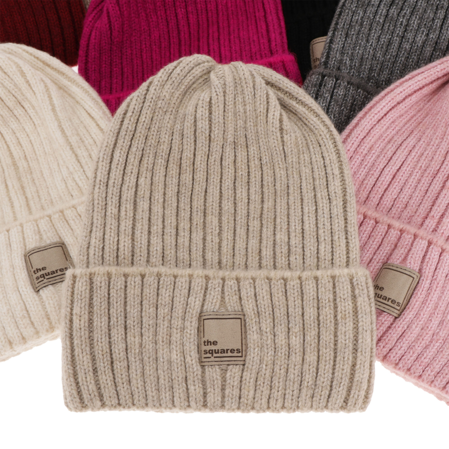 Dam vintermössa, beige, med merinull, Benedetta