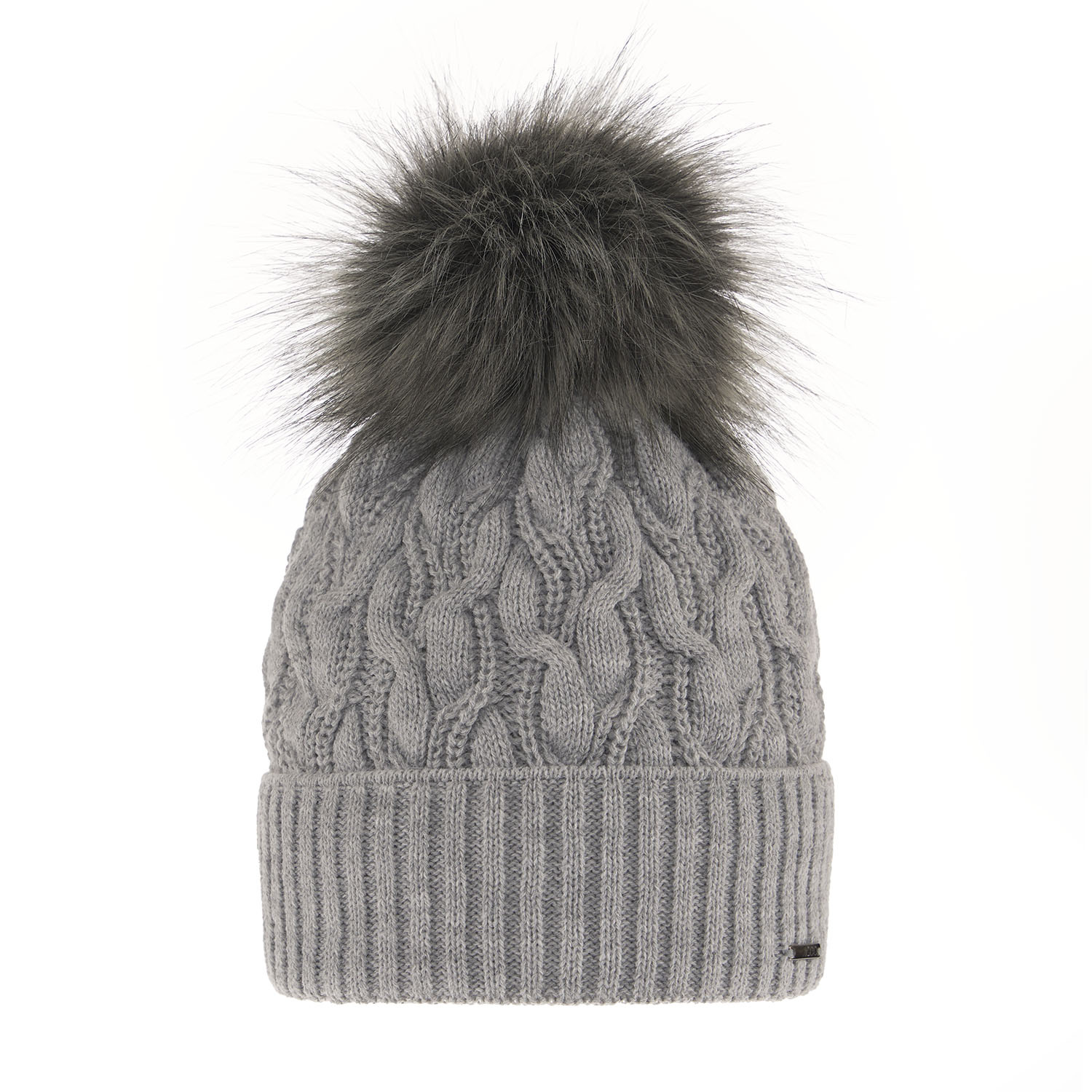 Dam vintermössa, grå, med pompom, Deva