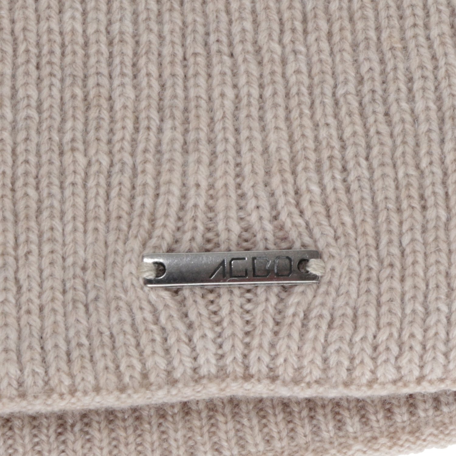 Dam höst/vinter mössa, beige, med merinull och kasmir, Sindra