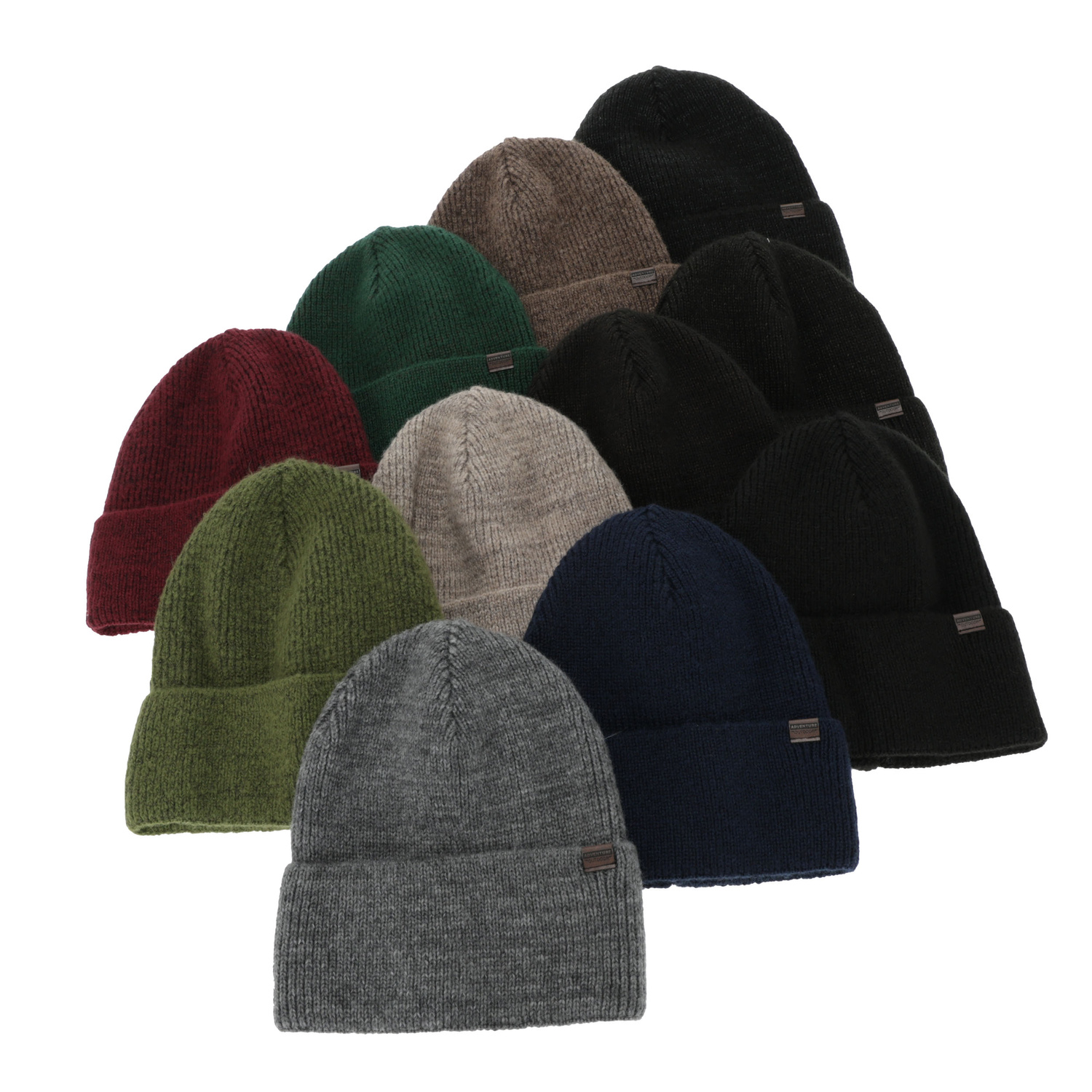 Herr vintermössa, beige, med merinull, Korins