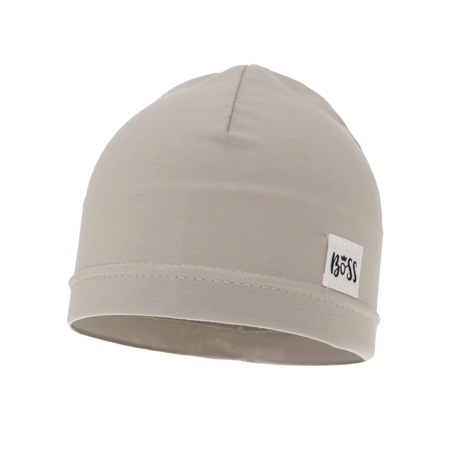 Pojke höst/vår mössa, mörk beige, bomull, Niki