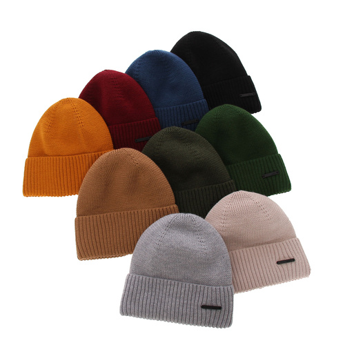 Herr vintermössa, orange, med merinull, Henk