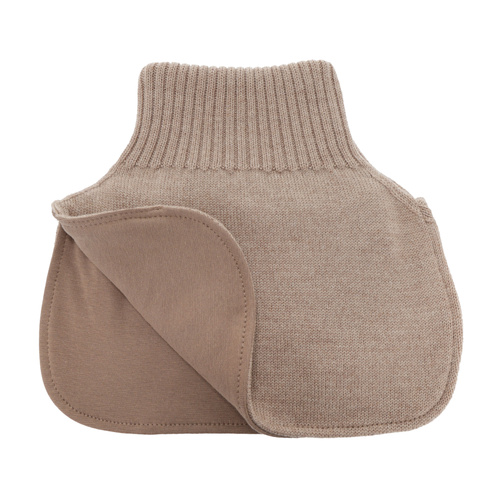 Pojke vinter halsvärmare, 100% Merino Ull, fodrad med bomull, beige, Tiket