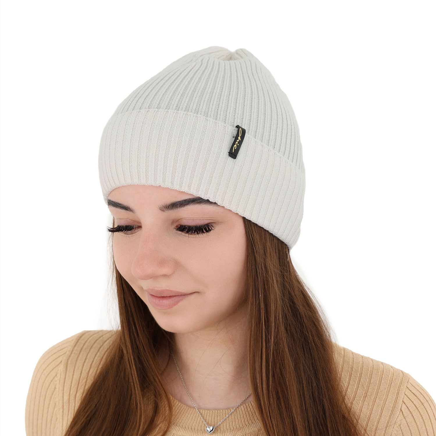 Dam vintermössa, mörkgrå, 100% Merino Ull, Megan