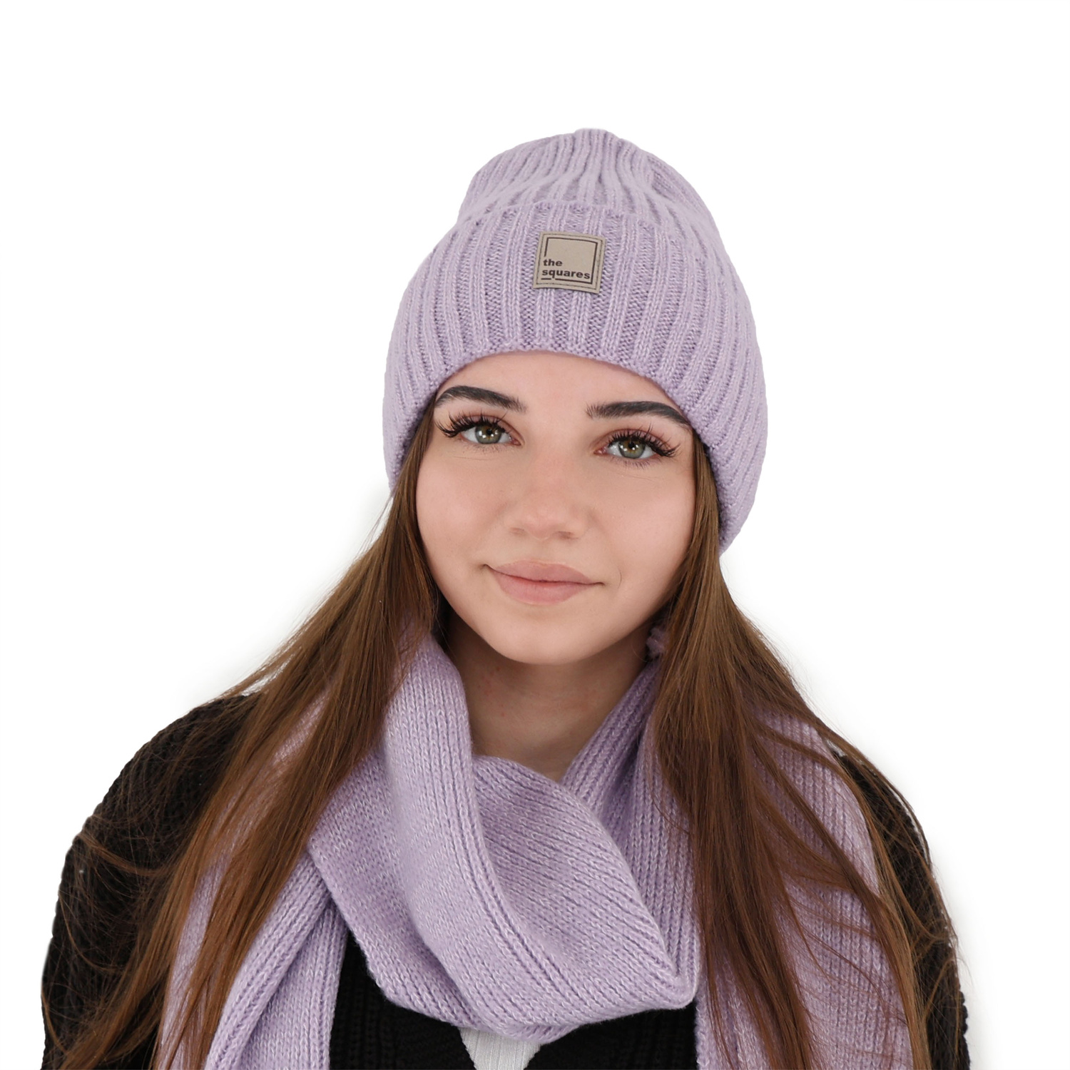 Dam vintermössa, beige, med merinull, Benedetta