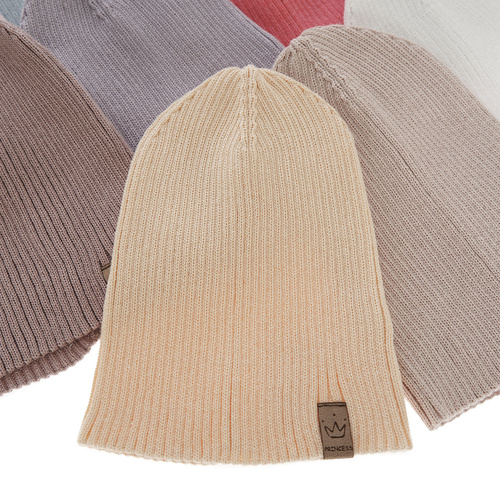 Flicka höst/vår mössa, svart, med bomull, Silana