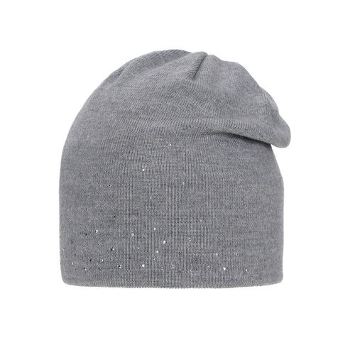 Dam vintermössa, grå, med merinull, Minerwa