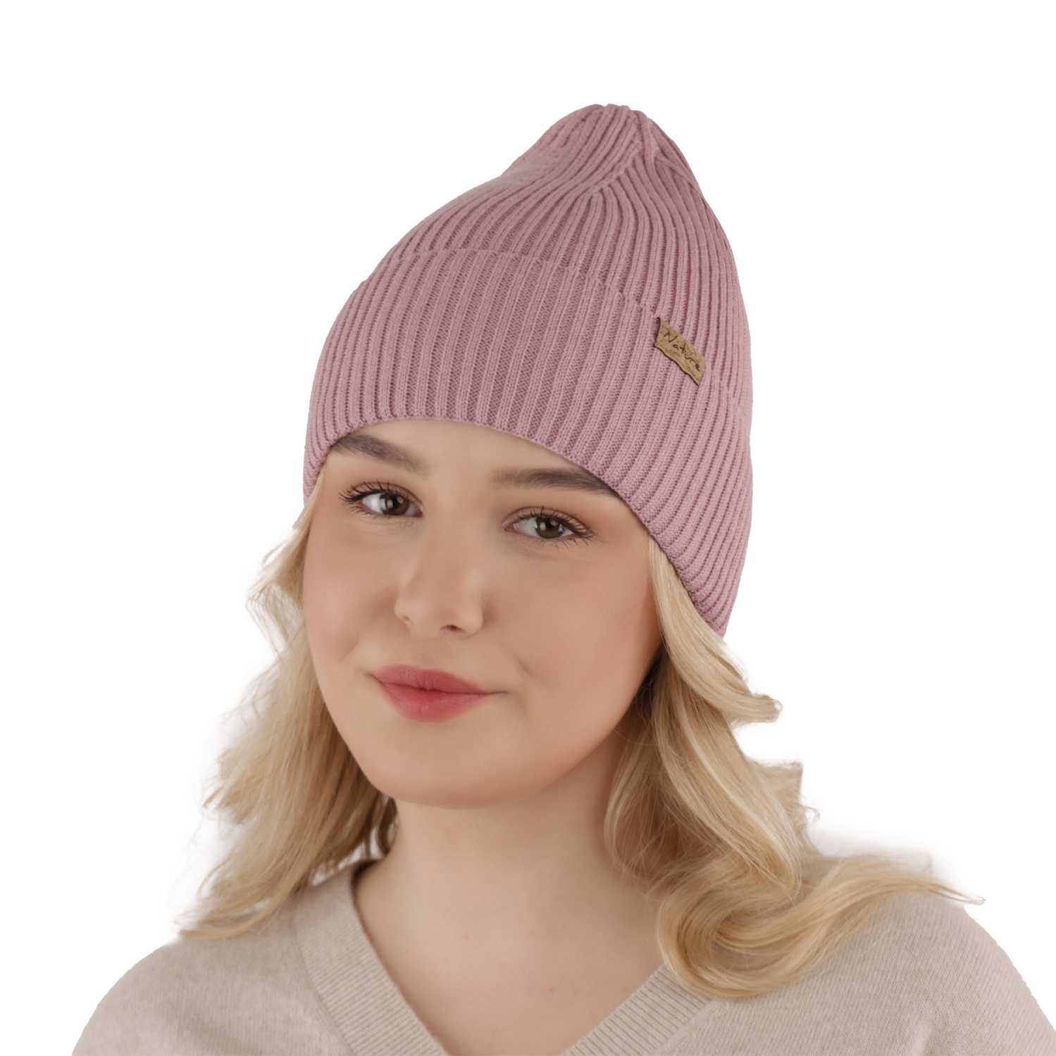 Dam höst/vår vinter beret, camel, med bomull, Messina