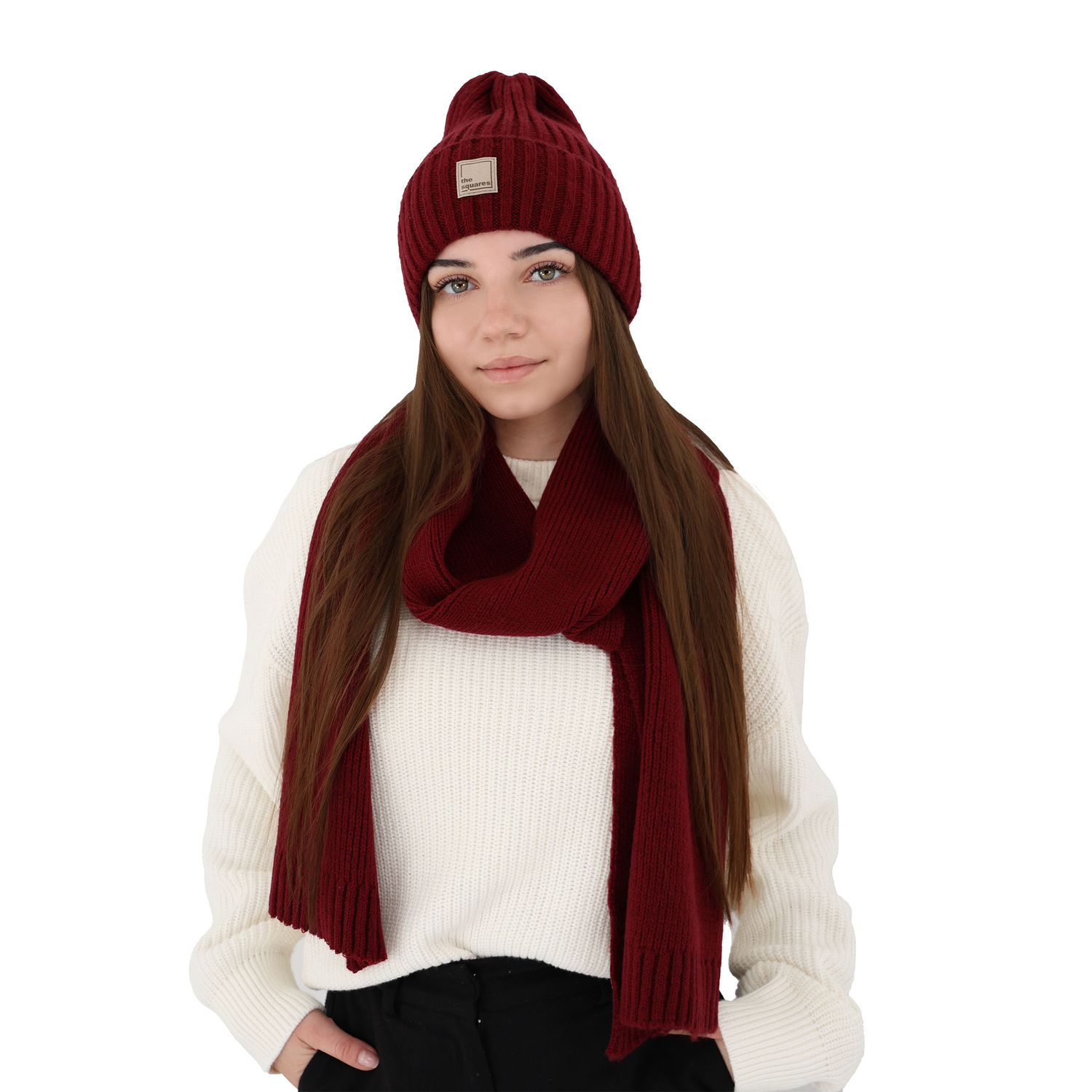 Dam vintermössa, mörkgrå, med merinull, Benedetta
