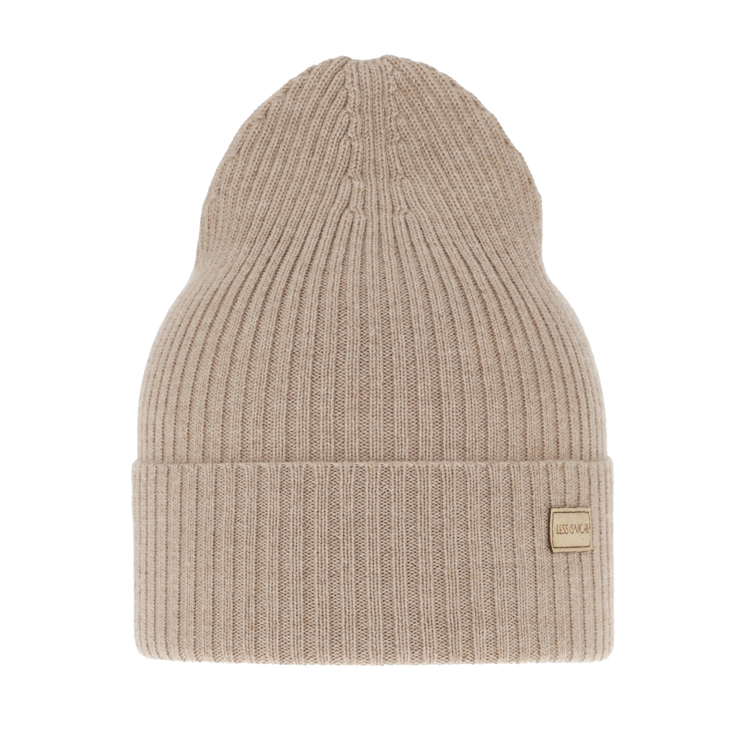 Dam vintermössa, mörkbeige, 100% Merino Ull, Sophie