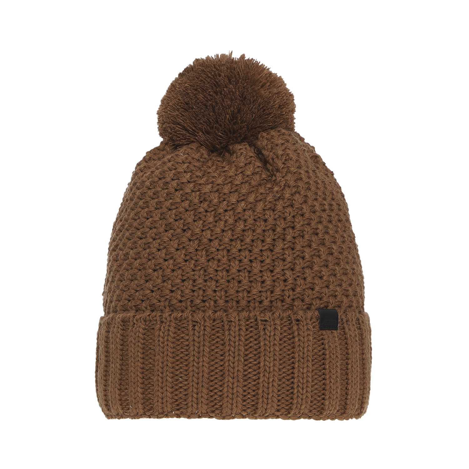 Pojke vintermössa, camel, med pompom, Polins