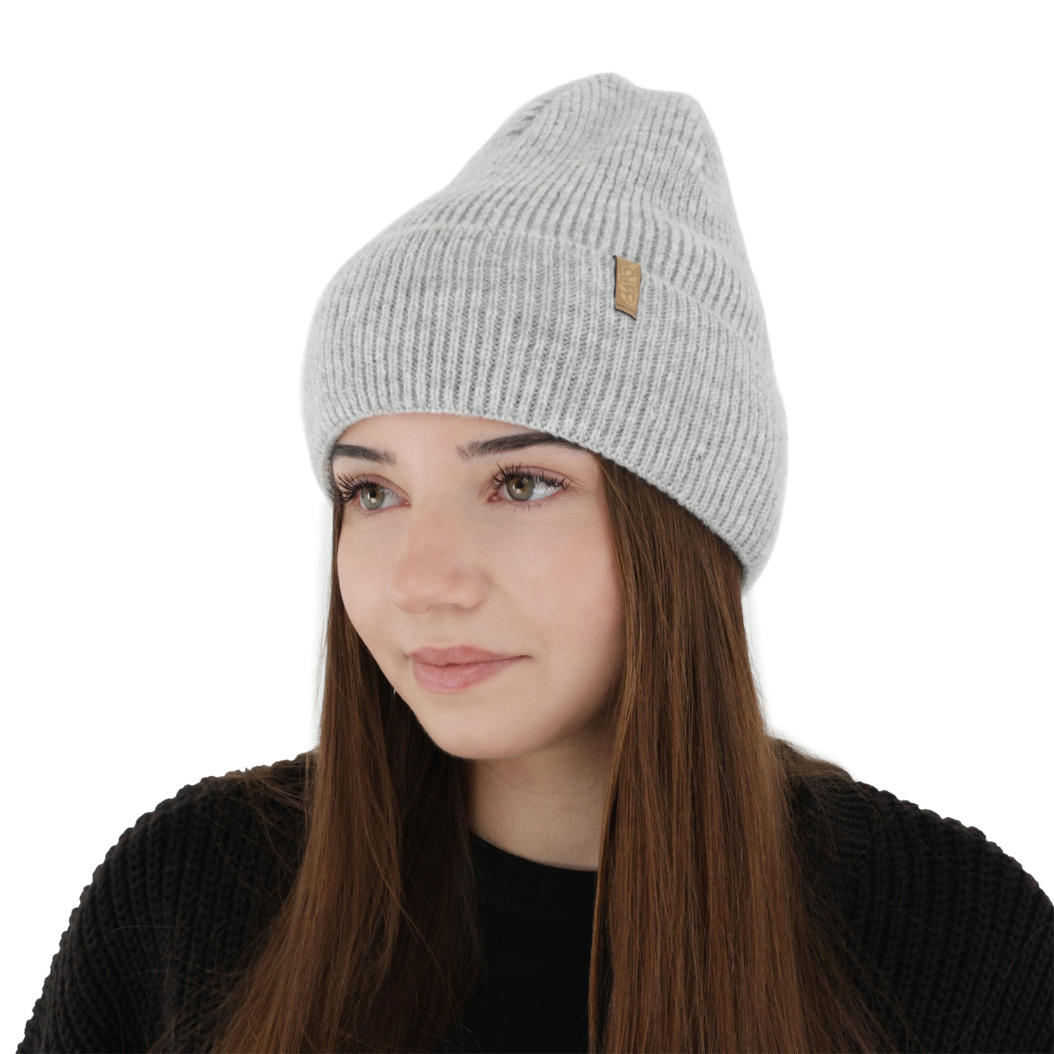 Dam vintermössa, grå, med merinull, Tahoe