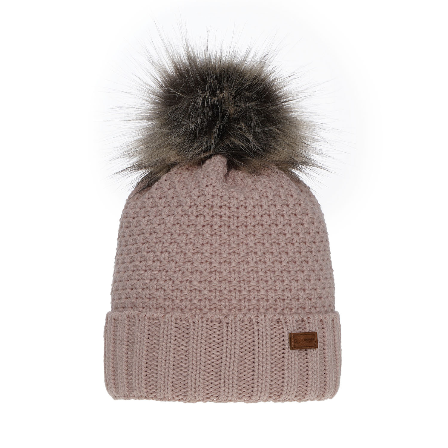 Flicka vintermössa, rosa, med pompom, Pola