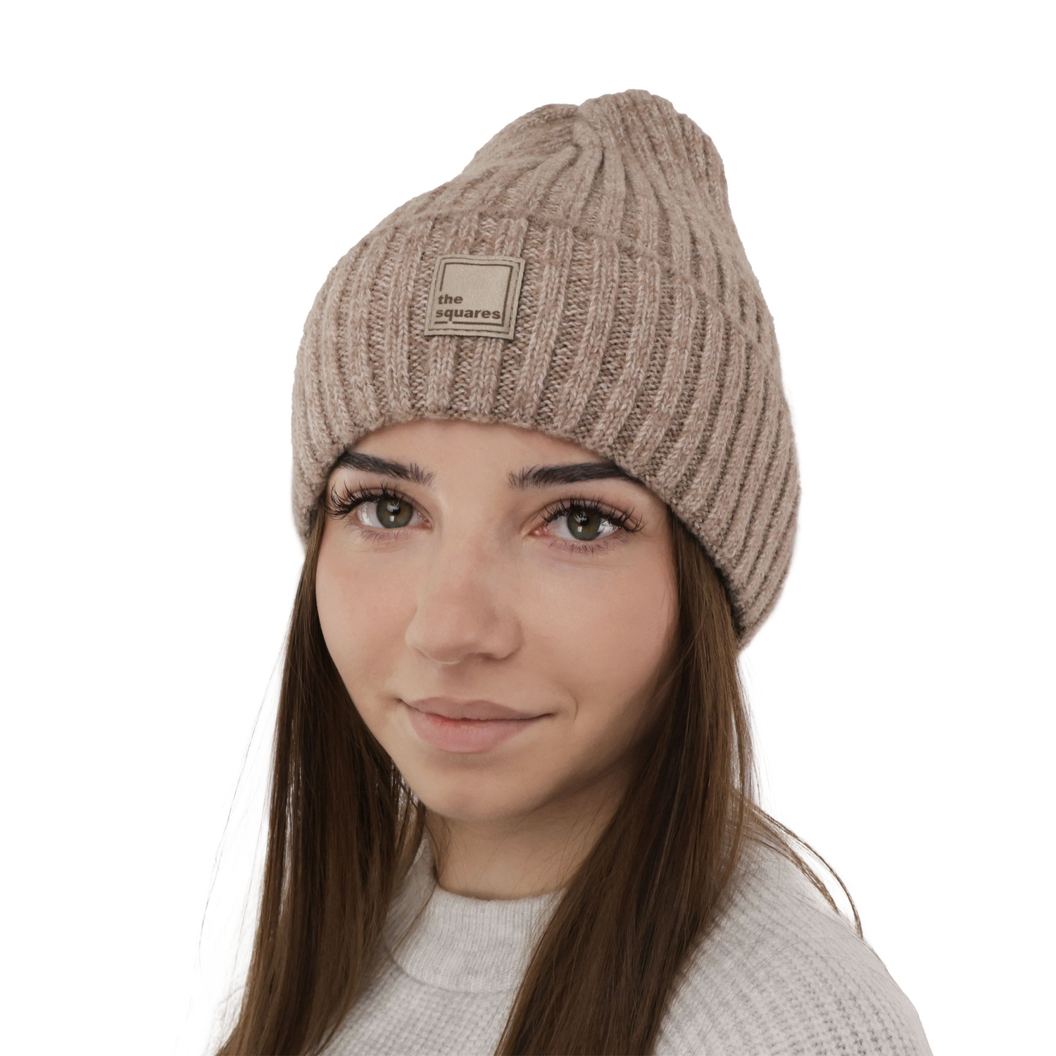 Dam vintermössa, svart, med merinull, Benedetta