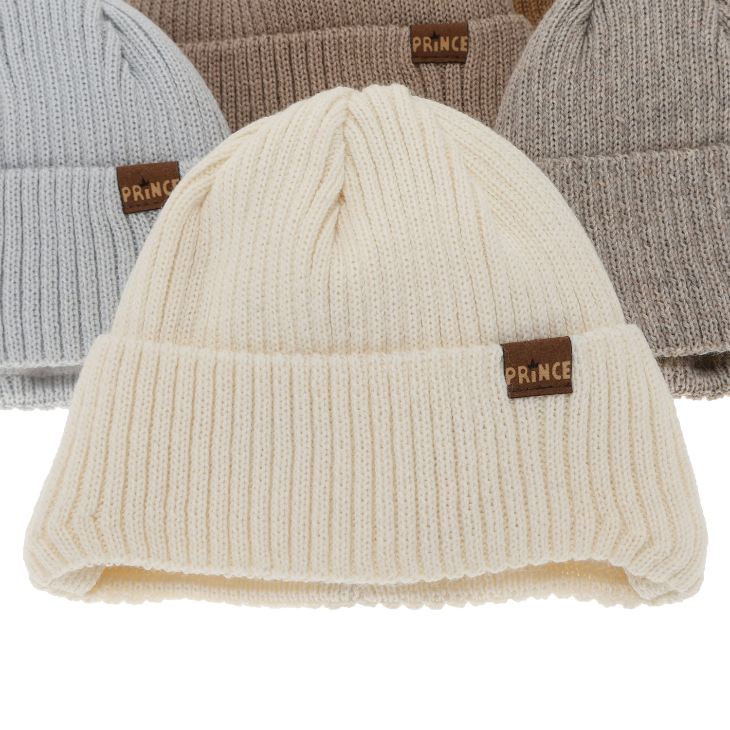 Pojke vintermössa, med knytband, med merinull, beige, Puser