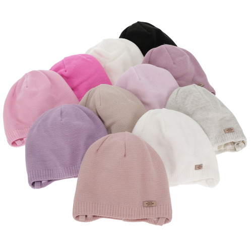 Flicka höst/vår mössa, lila, med knytband, Svenja