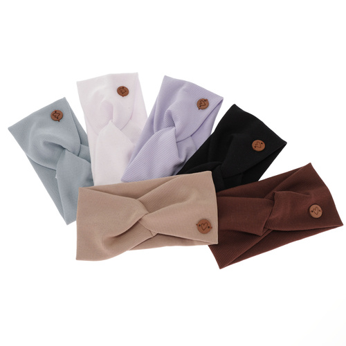 Flicka höst/vår pannband, kremfärgad, fodrad med bomull, Kasjana