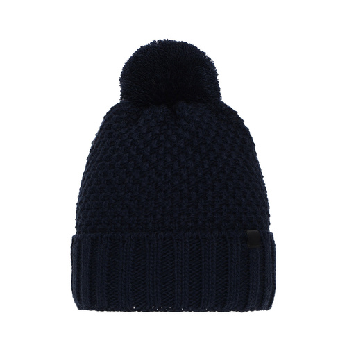Pojke vintermössa, blå, med pompom, Polins