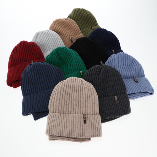 Pojke vinter set: mössa och halsduk, svart, 100% Merino Ull, Gizmo