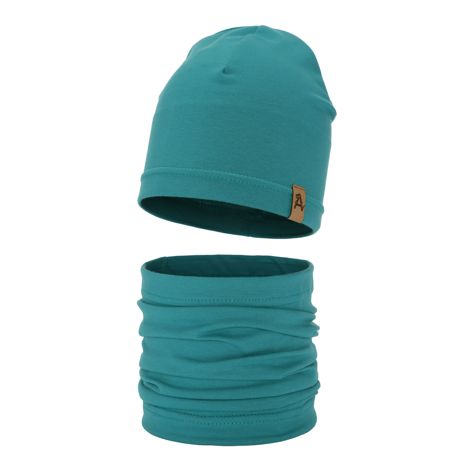 Pojke höst/vår set: mössa och tubhalsduk, grön, Griffin