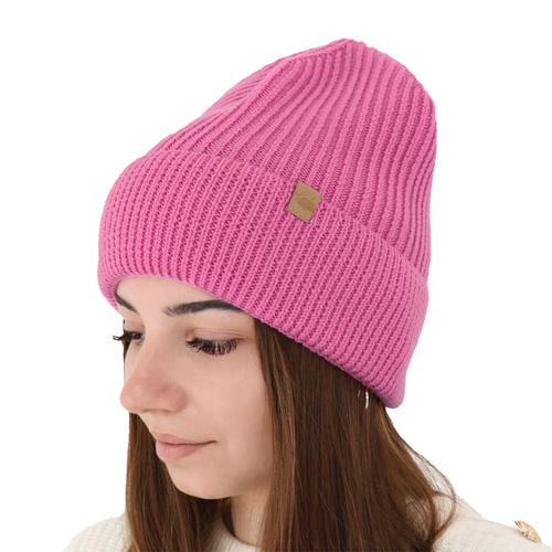 Dam vintermössa, rosa, 100% Merino Ull, Isla