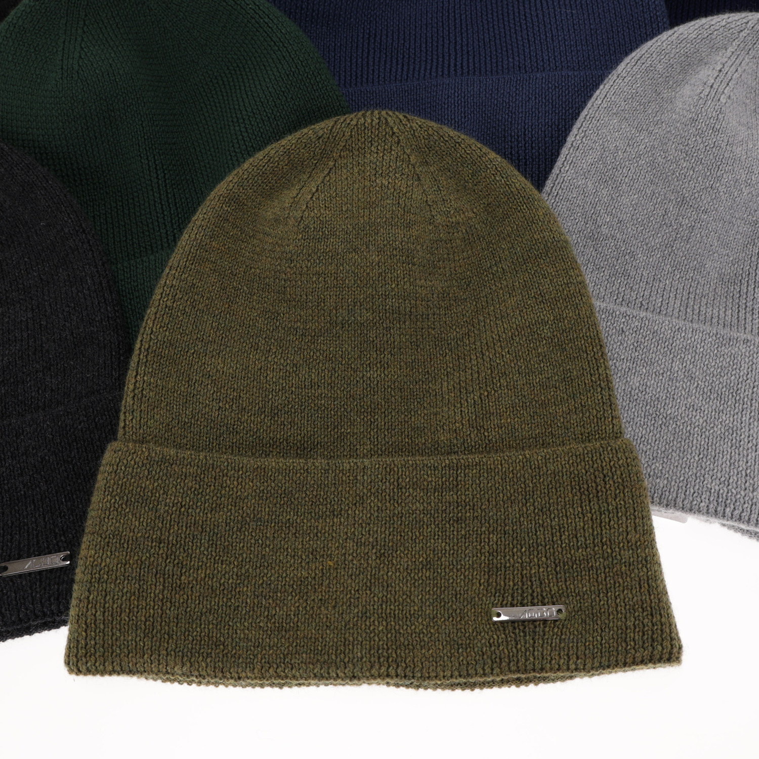 Herr vintermössa, grön, 100% Merino Ull, Memfis