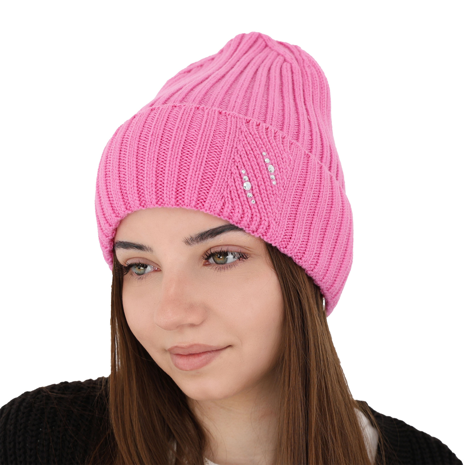 Dam vintermössa, grå, 100% Merino Ull, Ariga