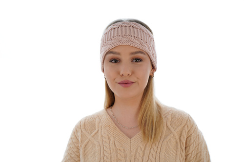Dam vinter pannband, beige, Bera