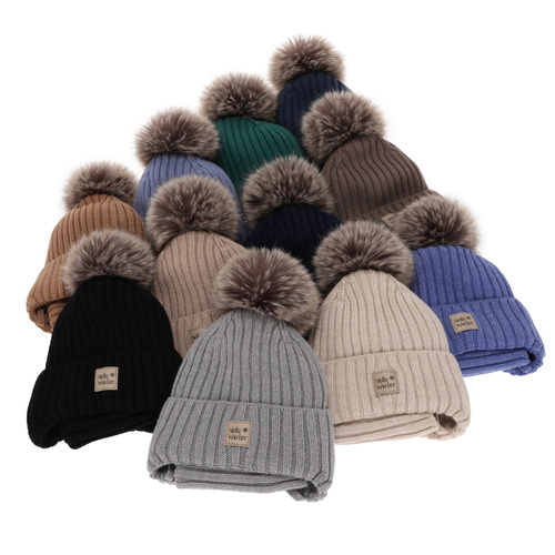 Pojke vinter set: mössa och tubhalsduk, beige, 100% Merino Ull, fodrad med bomull, Morti