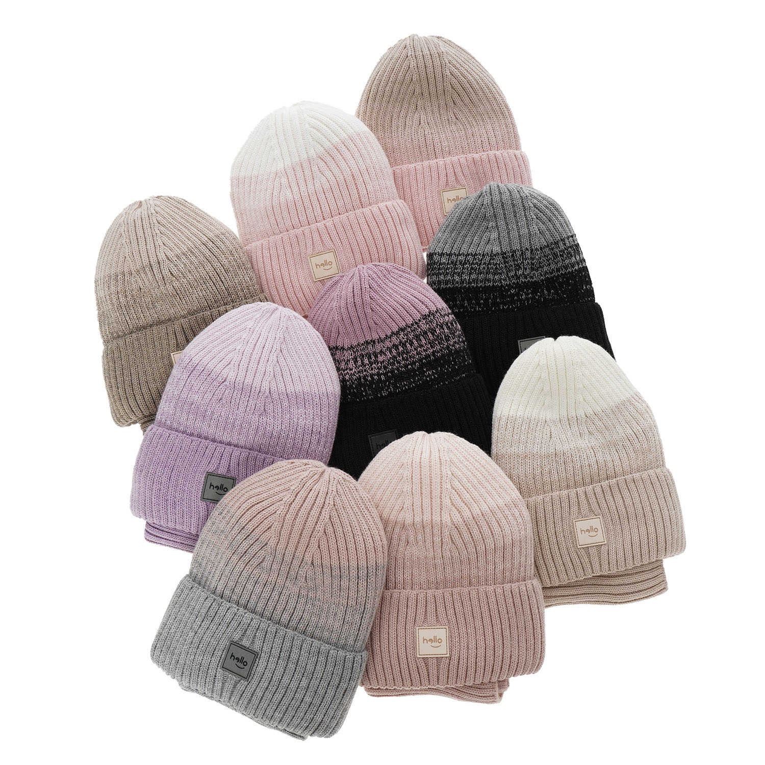 Flicka vinter set: mössa och halsduk, beige, Tasha