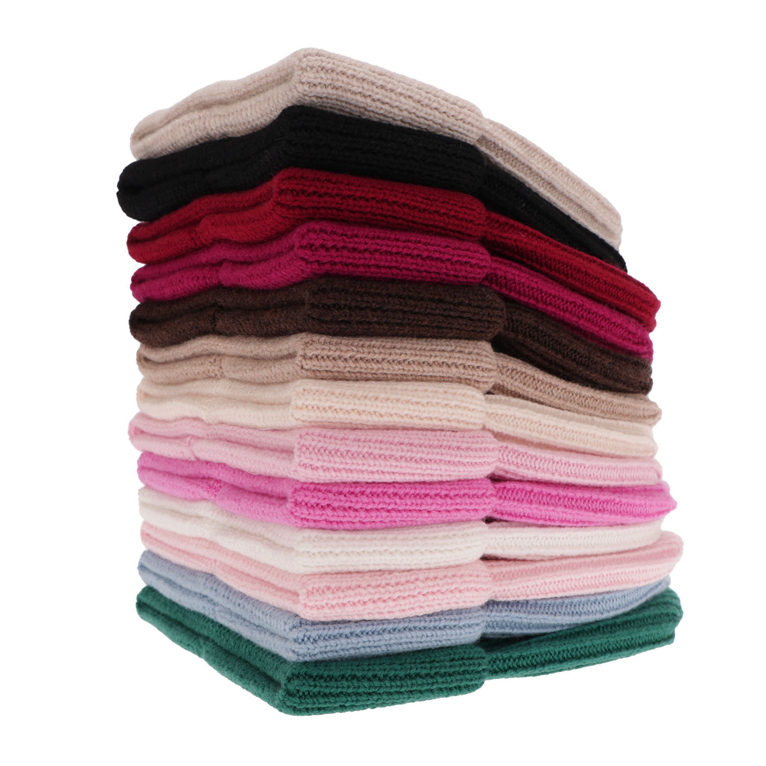 Dam vintermössa, vit, 100% Merino Ull, Isla