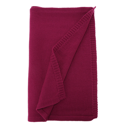 Dam vinter halsduk, amarantfärgad, 100% merino ull, Elonia