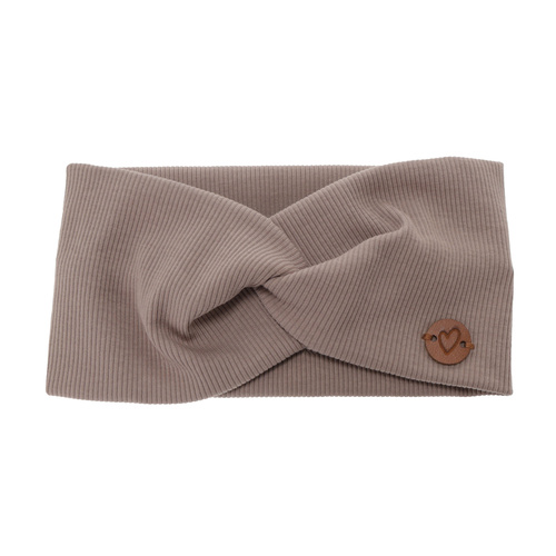 Flicka höst/vår pannband, beige, bomull, Kasjana