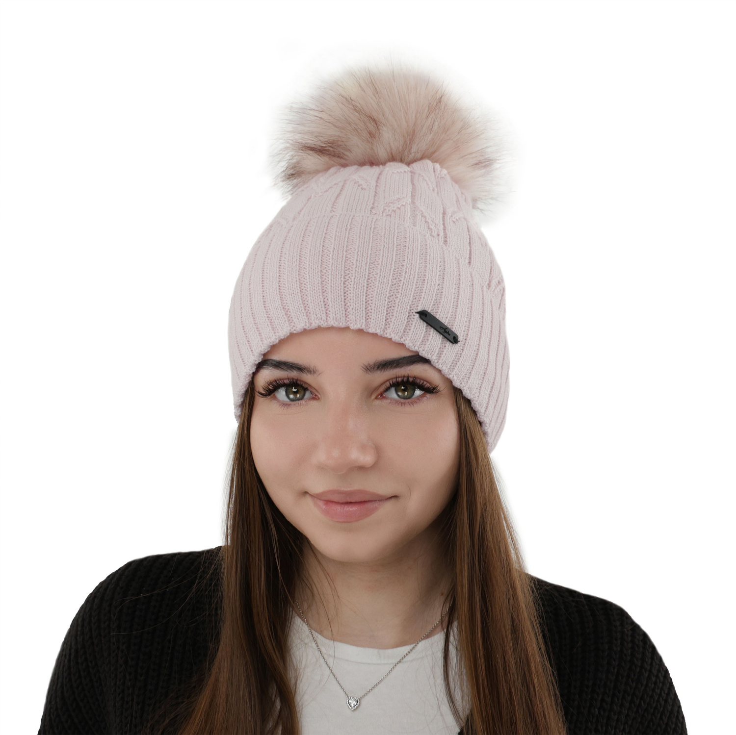 Dam vintermössa, rosa, med merinull, Talaria