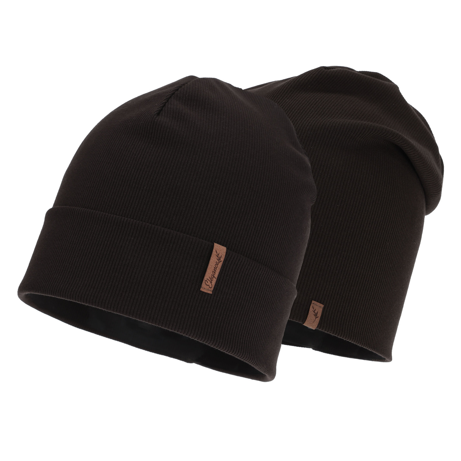 Dam höst/vår mössa, brun, bomull, Zenita