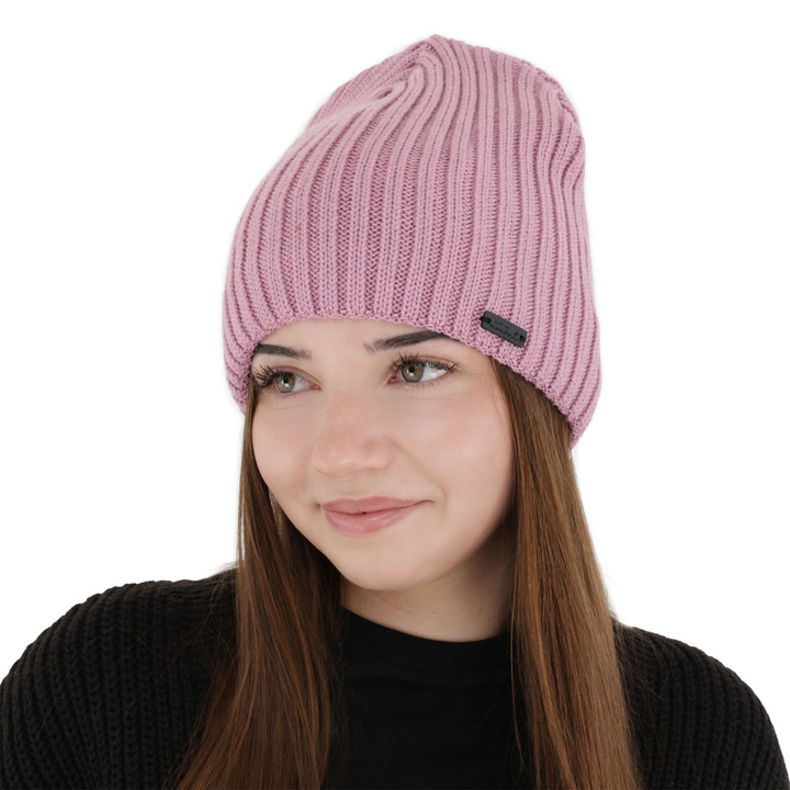 Dam vintermössa, rosa, med merinull, Soletta