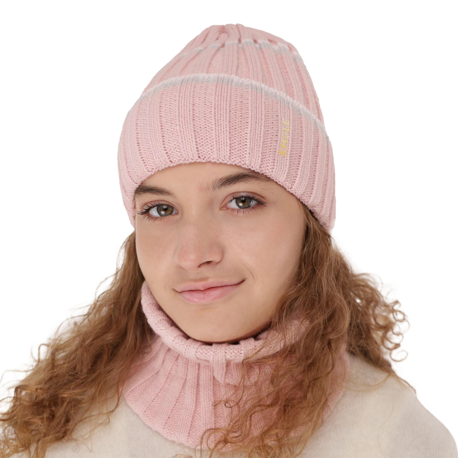 Flicka vinter set: mössa och halsduk, lavendel, Judit
