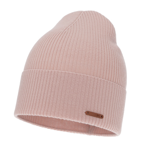 Dam höst/vinter mössa, rosa, 100% Merino Ull, Flerra