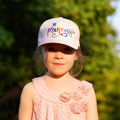 Flicka keps, höst/vår, grå, fodrad med bomull, Princess