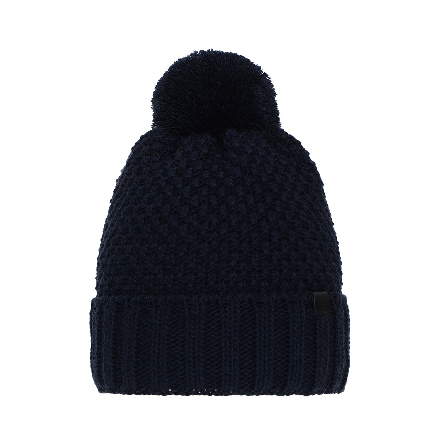 Pojke vintermössa, blå, med pompom, Polins