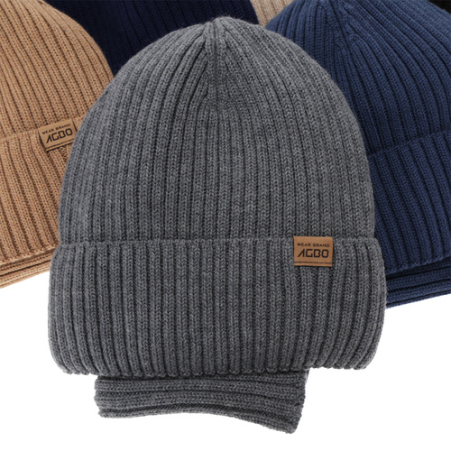 Pojke vinter set (mössa och tubhalsduk), 100% Merino Ull, fodrad med merinull, camel, Domin