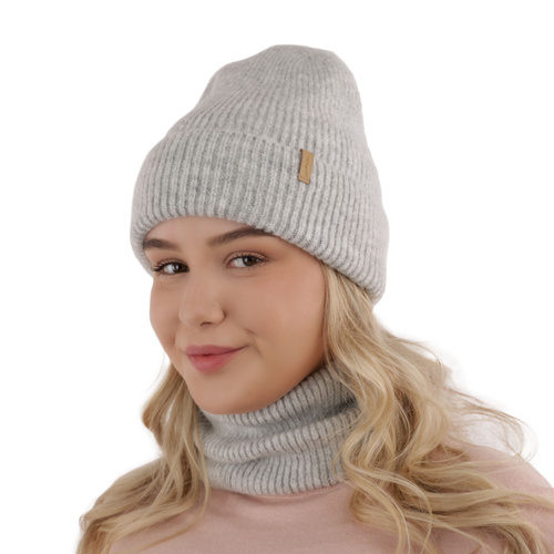 Flicka vinter set: mössa och tubhalsduk, rosa, Edila