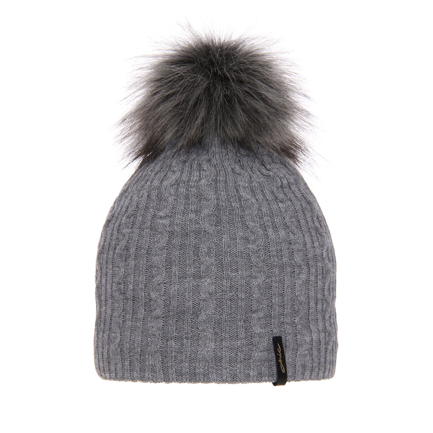 Dam vintermössa, grå, med pompom, Xena