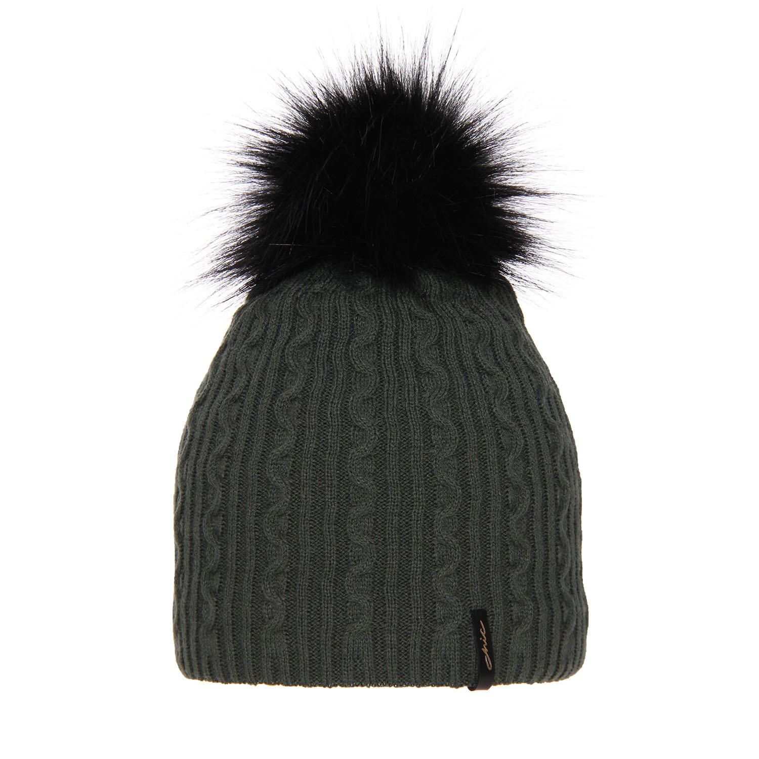 Dam vintermössa, grön, med pompom, Xena