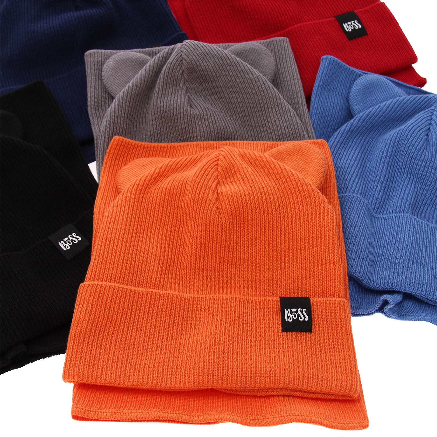 Pojke höst/vår set: mössa och tubhalsduk, beige, med bomull, Grajan