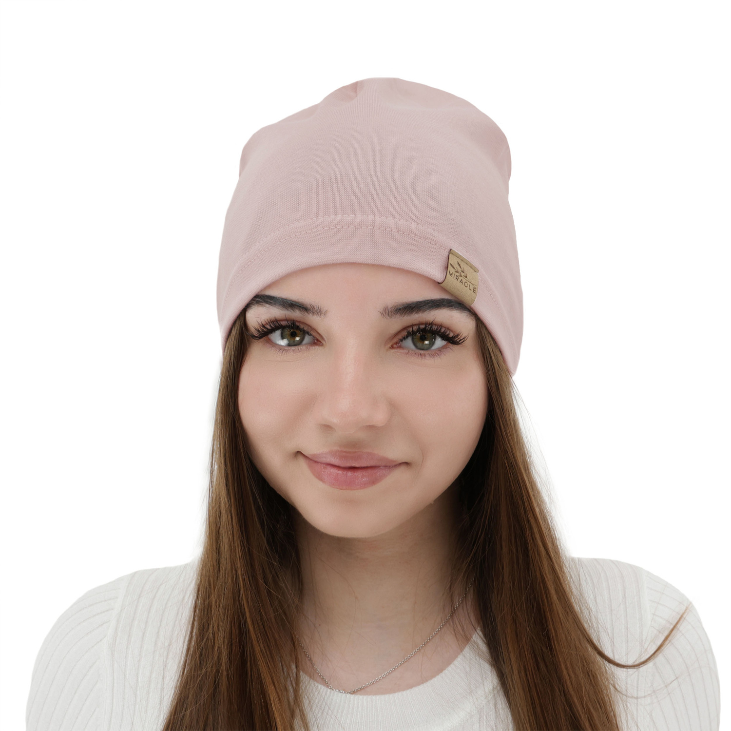 Dam höst/vår mössa, rosa, fodrad med bomull, Brema